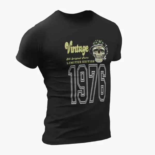 Vintage 1976 T-Shirt, Vintage 1976 Weed Head Limited Edition Black T-Shirt