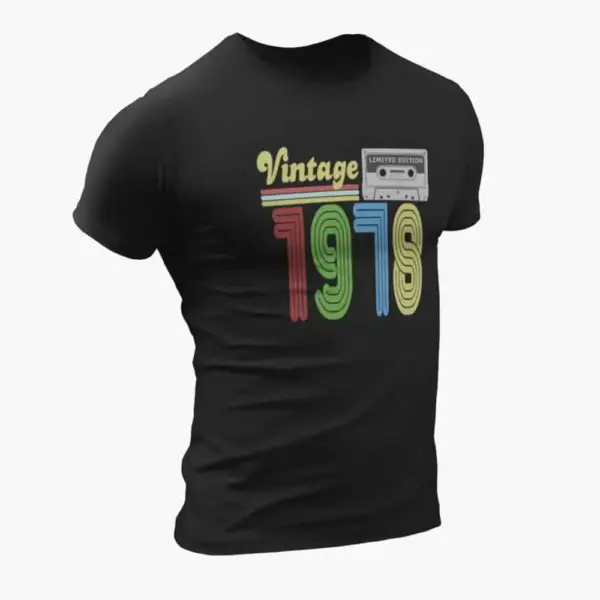 Vintage 1978 T-Shirt, Vintage 1978 Teyp Cassette Limited Edition Black T-Shirt