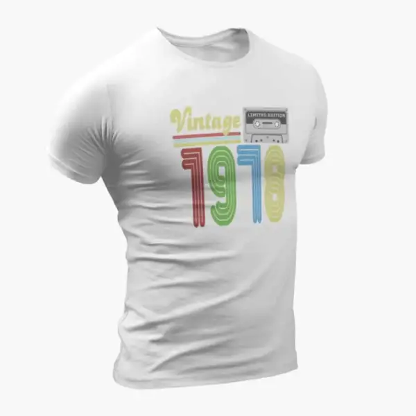 Vintage 1978 T-Shirt, Vintage 1978 Teyp Cassette Limited Edition White T-Shirt