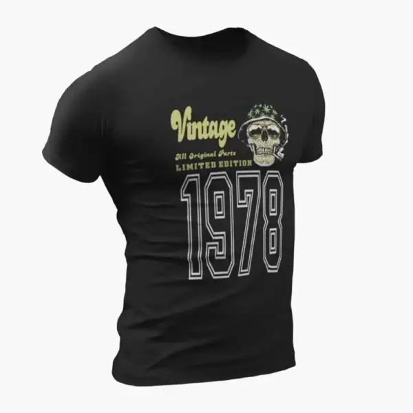 Vintage 1978 T-Shirt, Vintage 1978 Weed Head Limited Edition Black T-Shirt