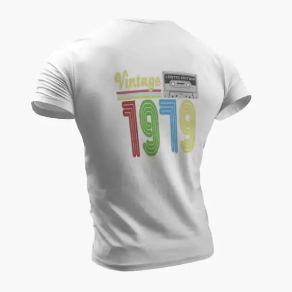 Vintage 1979 T-Shirt, Vintage 1979 Teyp Cassette Limited Edition White T-Shirt - Image 2