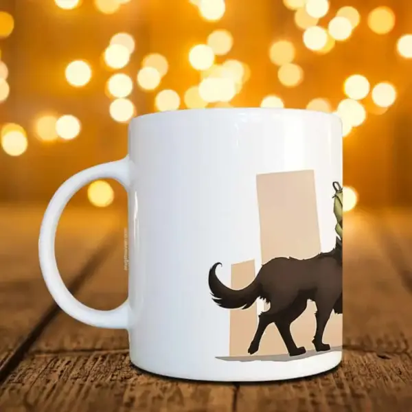 Walking With Dog Mug, Dog Lover Coffee Mug