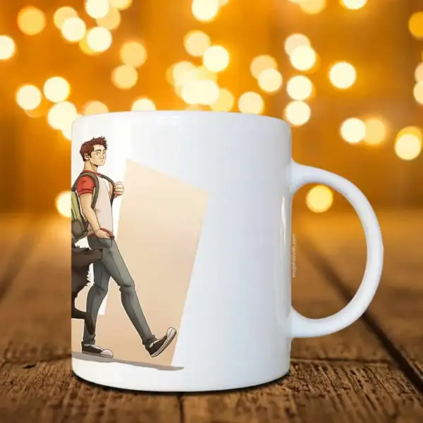 Walking With Dog Mug, Dog Lover Coffee Mug - Image 2