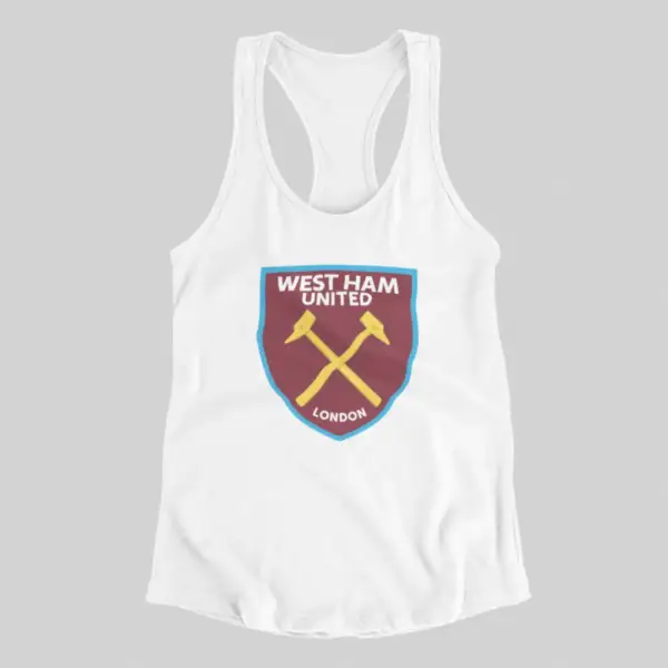 West Ham United FC Tank Top, West Ham United FC Logo White Athlete