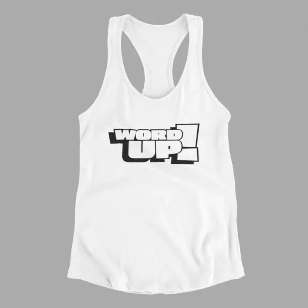 Word Up Tank Top, Word Up White Athlete