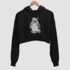 Azazel Finlands Aegrum Satanas Tecum Black Crop Hoodie