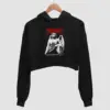 Crucifixion Ritual Gouging the Eyes of Angelic Purity Black Crop Hoodie