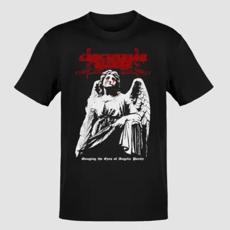 Crucifixion Ritual Gouging the Eyes of Angelic Purity Black T-Shirt
