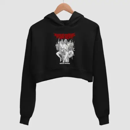 Defeated Sanity Collected Demolition Black Crop Hoodie