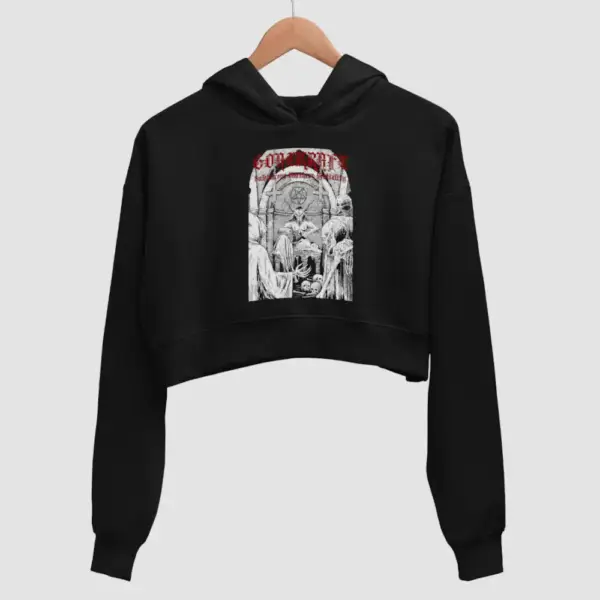 Goatkraft Sulphurous Northern Bestiality Black Crop Hoodie