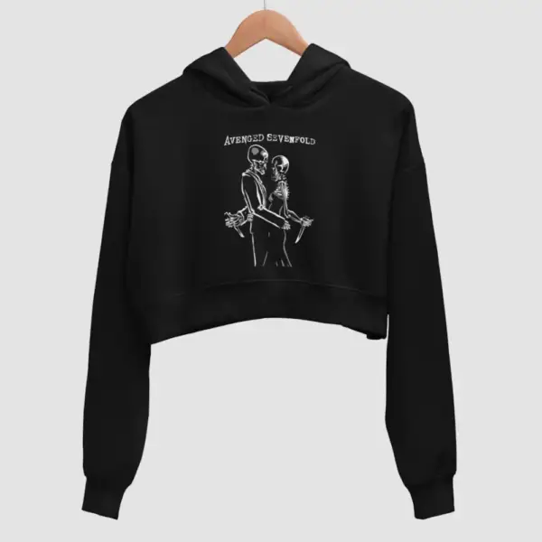 Avenged Sevenfold Little Piece Of Heaven Black Crop Hoodie