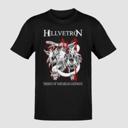 Hellvetron Trident of Tartarean Gateways Black T-Shirt