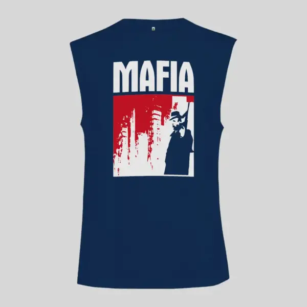 Mafia Black Sleeveless Tank Top - Image 2