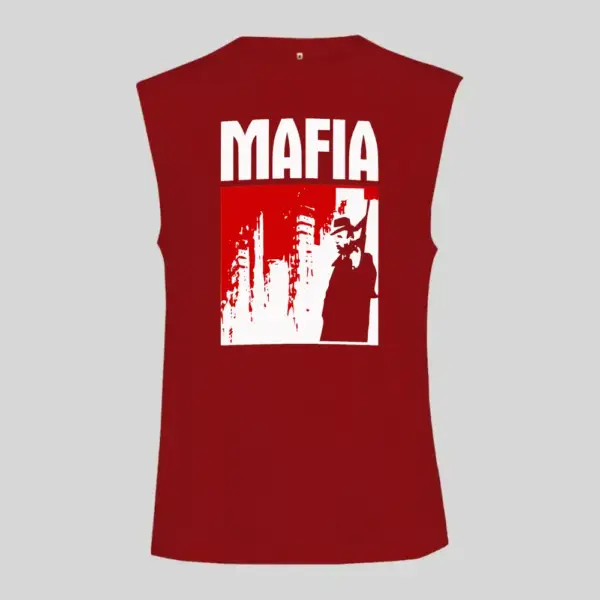 Mafia Black Sleeveless Tank Top - Image 3