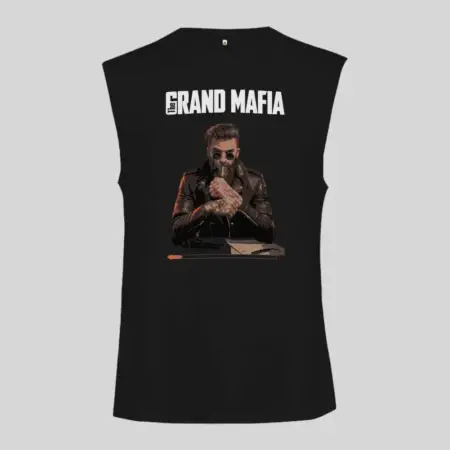 The Grand Mafia Black Sleeveless Tank Top
