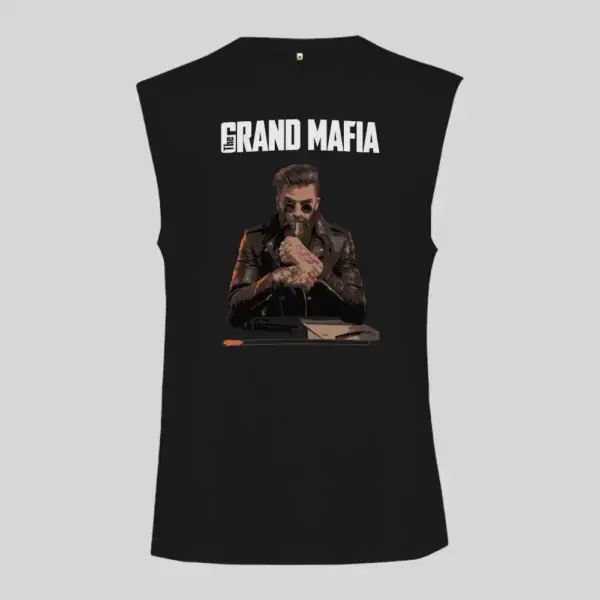 The Grand Mafia Black Sleeveless Tank Top