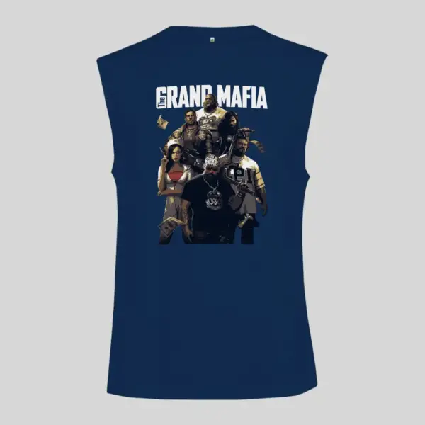 The Grand Mafia Black Sleeveless Tank Top - Image 2