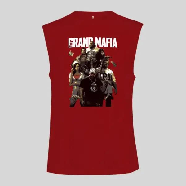 The Grand Mafia Black Sleeveless Tank Top - Image 3