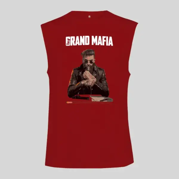 The Grand Mafia Black Sleeveless Tank Top - Image 3
