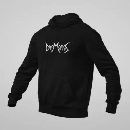 Daemonos Hoodie, Daemonos Logo Black Sweatshirt
