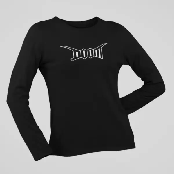 Doom Long Sleeve, Doom Logo Black Longsleeve