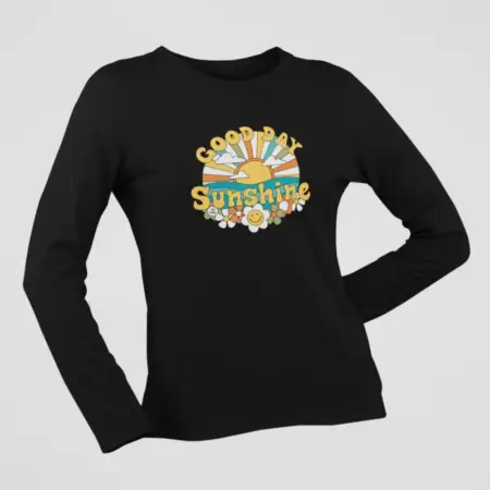 Good Day Sunshine Black Long Sleeve