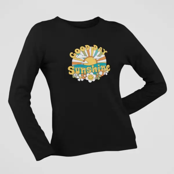 Good Day Sunshine Black Long Sleeve