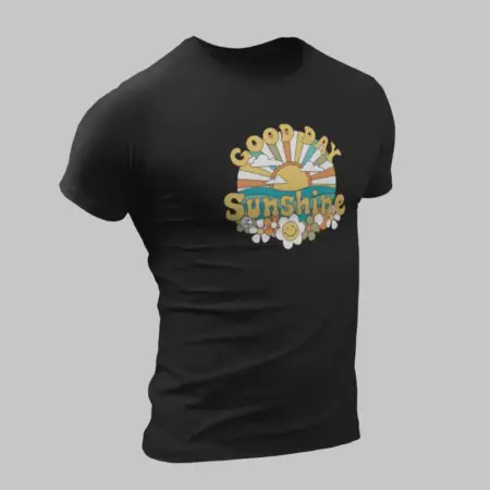 Good Day Sunshine Black T-Shirt