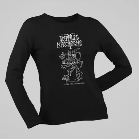 Impaled Nazarene Long Sleeve, Impaled Nazarene Suomi Finland Perkele Black Longsleeve
