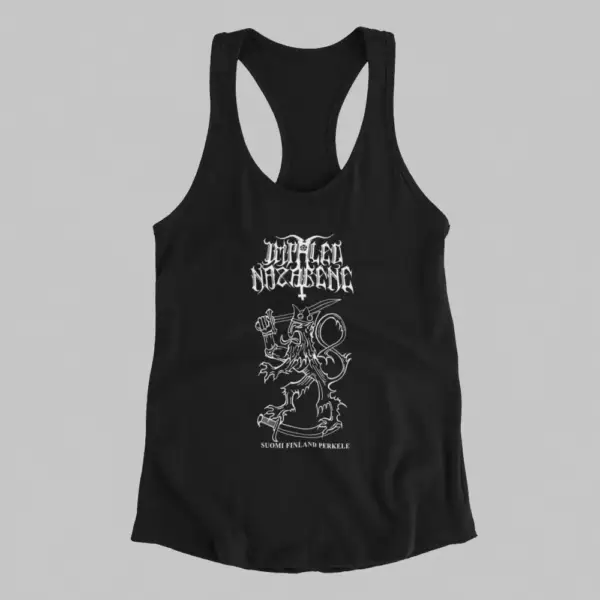 Impaled Nazarene Tank Top, Impaled Nazarene Suomi Finland Perkele Black Athlete