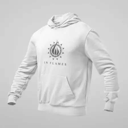 In Flames White Hoodie
