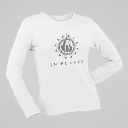 In Flames White Long Sleeve