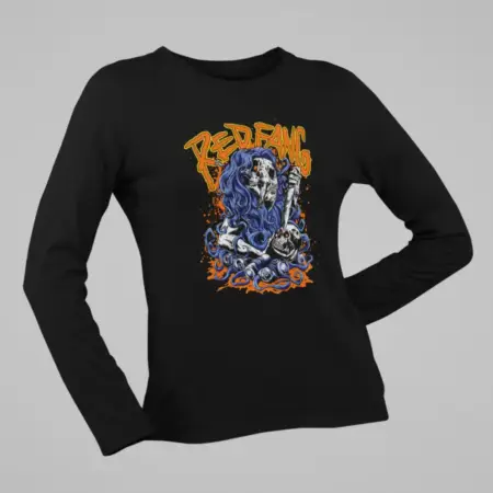 Red Fang Long Sleeve, Red Fang Artwork Black Longsleeve