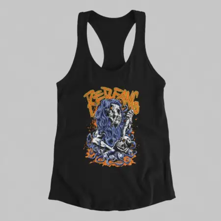 Red Fang Tank Top, Red Fang Artwork Black Athlete