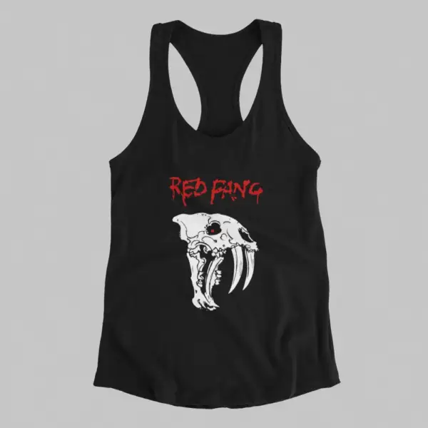 Red Fang Tank Top, Red Fang Logo Black Athlete