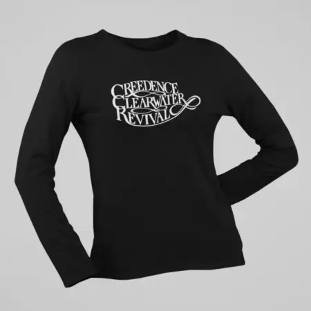 Creedence Clearwater Revival Long Sleeve, Creedence Clearwater Revival Logo Black Longsleeve
