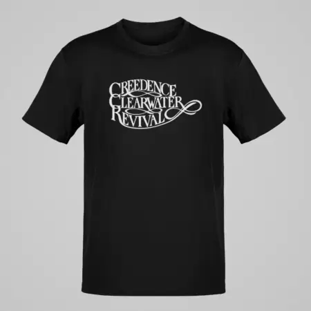 Creedence Clearwater Revival T-Shirt, Creedence Clearwater Revival Logo Black T-Shirt