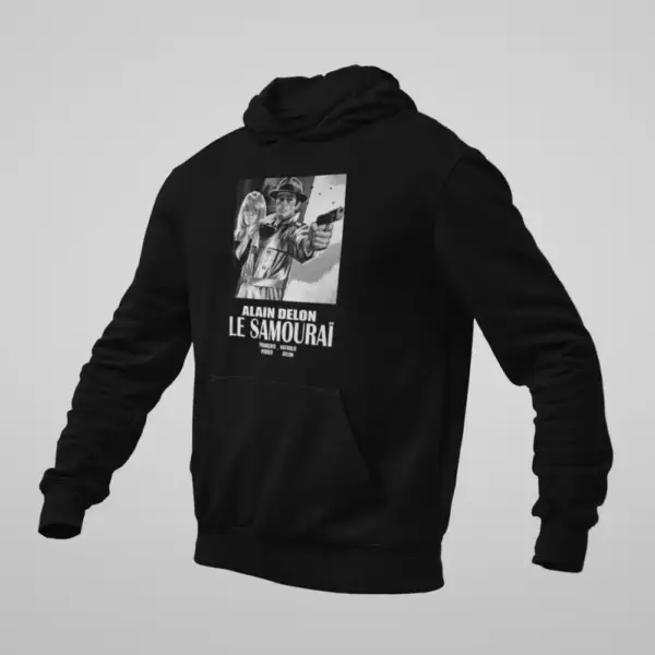 Alain Delon Hoodie, Alain Delon Le Samourai Black Sweatshirt