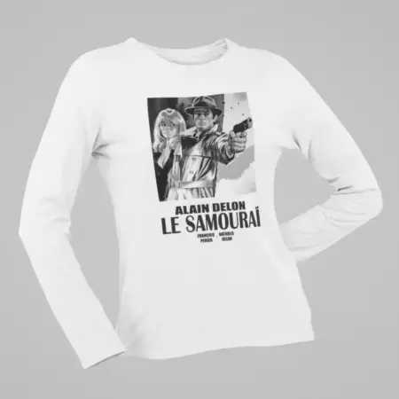 Alain Delon Long Sleeve, Alain Delon Le Samourai White Longsleeve