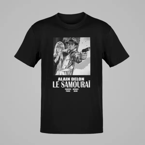 Alain Delon T-Shirt, Alain Delon Le Samourai Black T-Shirt