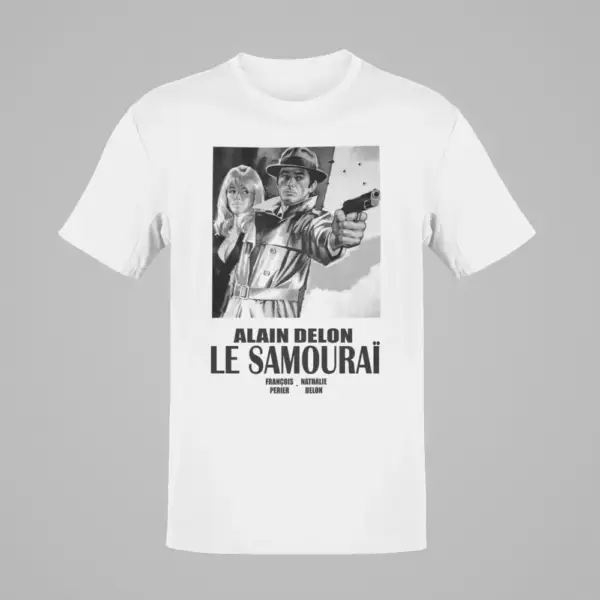 Alain Delon T-Shirt, Alain Delon Le Samourai White T-Shirt