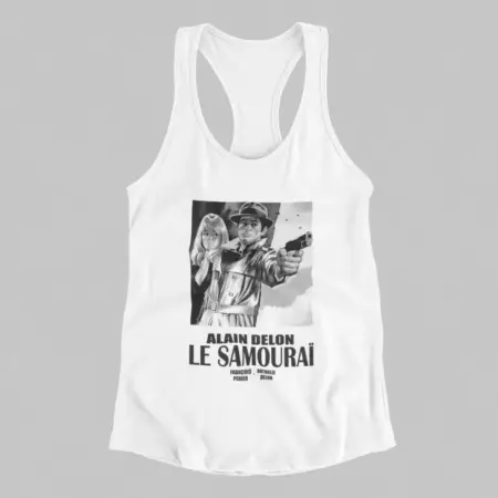 Alain Delon Tank Top, Alain Delon Le Samourai White Athlete