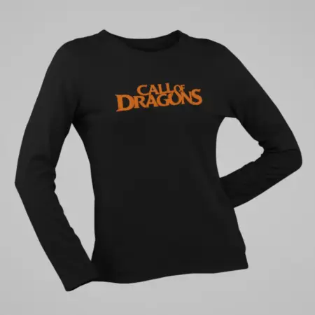 Call of Dragons Longsleeve, Call of Dragons Logo Black Long Sleeve