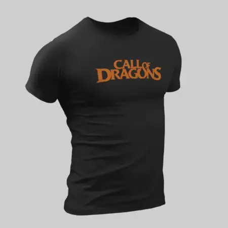 Call of Dragons T-Shirt, Call of Dragons Logo Black T-Shirt