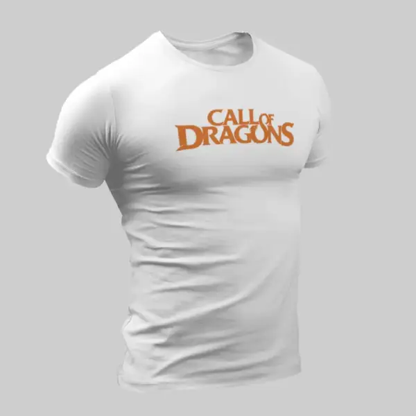 Call of Dragons T-Shirt, Call of Dragons Logo White T-Shirt