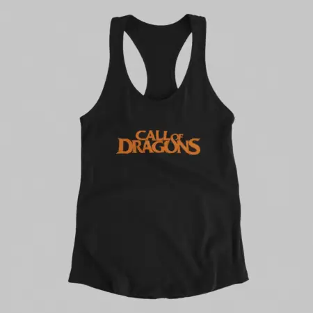 Call of Dragons Tank Top, Call of Dragons Logo Black Athlete