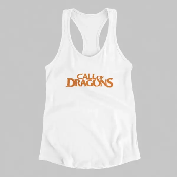 Call of Dragons Tank Top, Call of Dragons Logo White Athlete