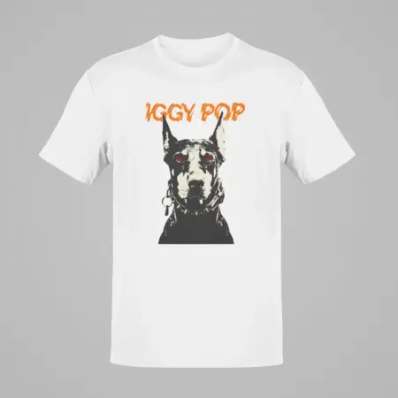 Iggy Pop T-Shirt, Iggy Pop I Wanna Be Your Dog White T-Shirt