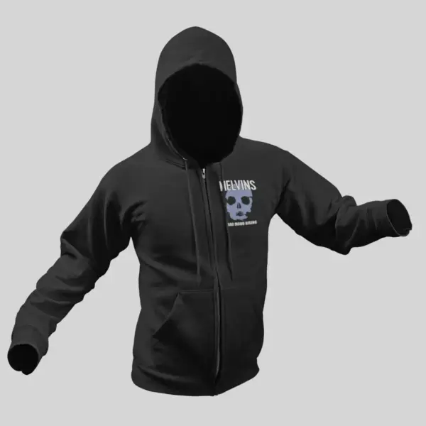 Melvins Zip Hoodie, Melvins Bad Mood Rising Black Zip Sweatshirt - Image 2