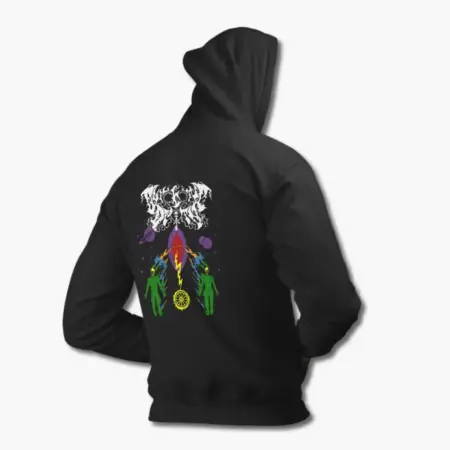 Ouroboric Deity Zip Hoodie, Ouroboric Deity Calleth the Void Black Zip Sweatshirt